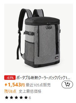 ポータブル断熱クーラーバックパック1個、漏れ防止防水軽量クーラーバッグ、アウトドア旅行、キャンプ、ビーチに最適